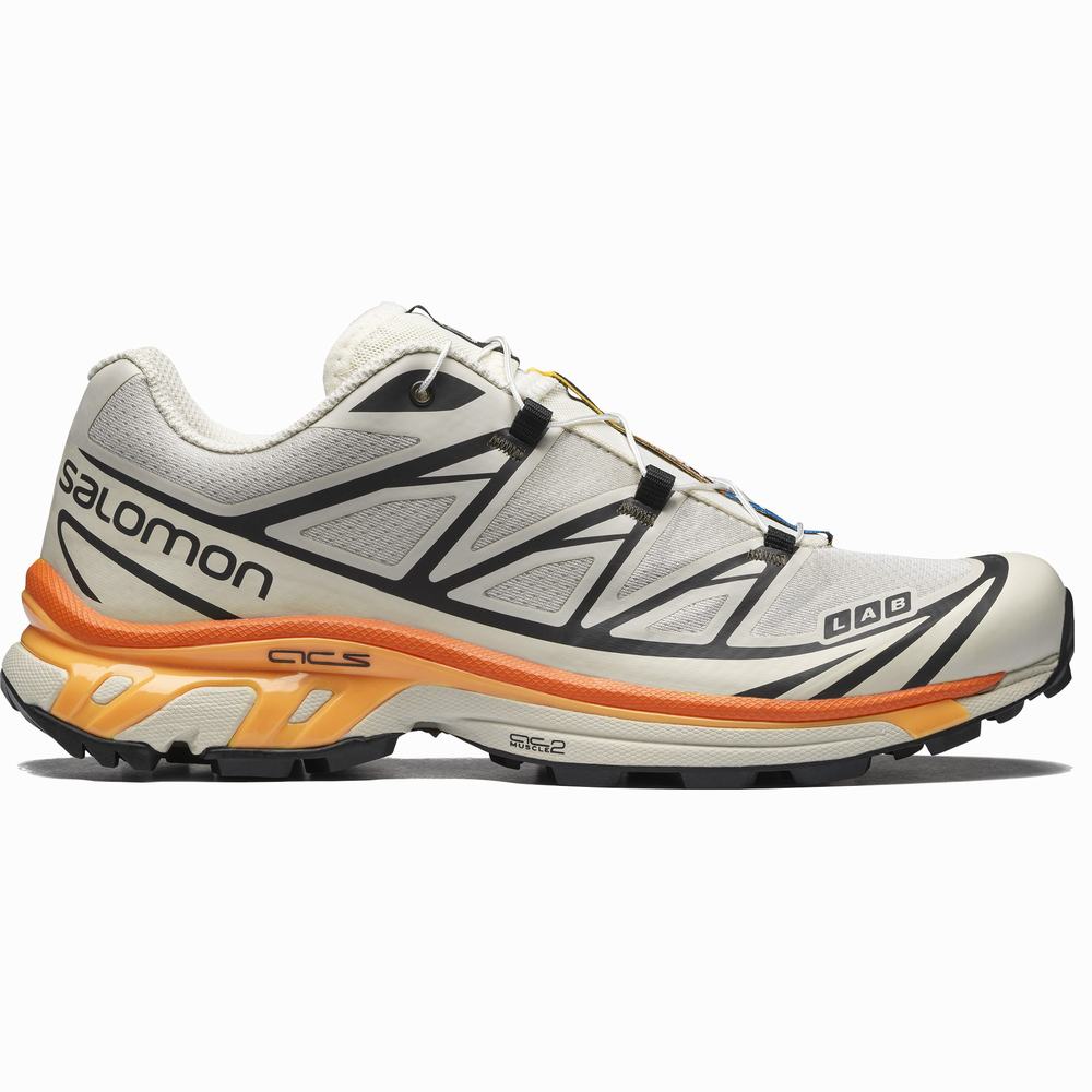 Men's Salomon Xt-6 Sneakers Khaki/Orange | NZ-7249538