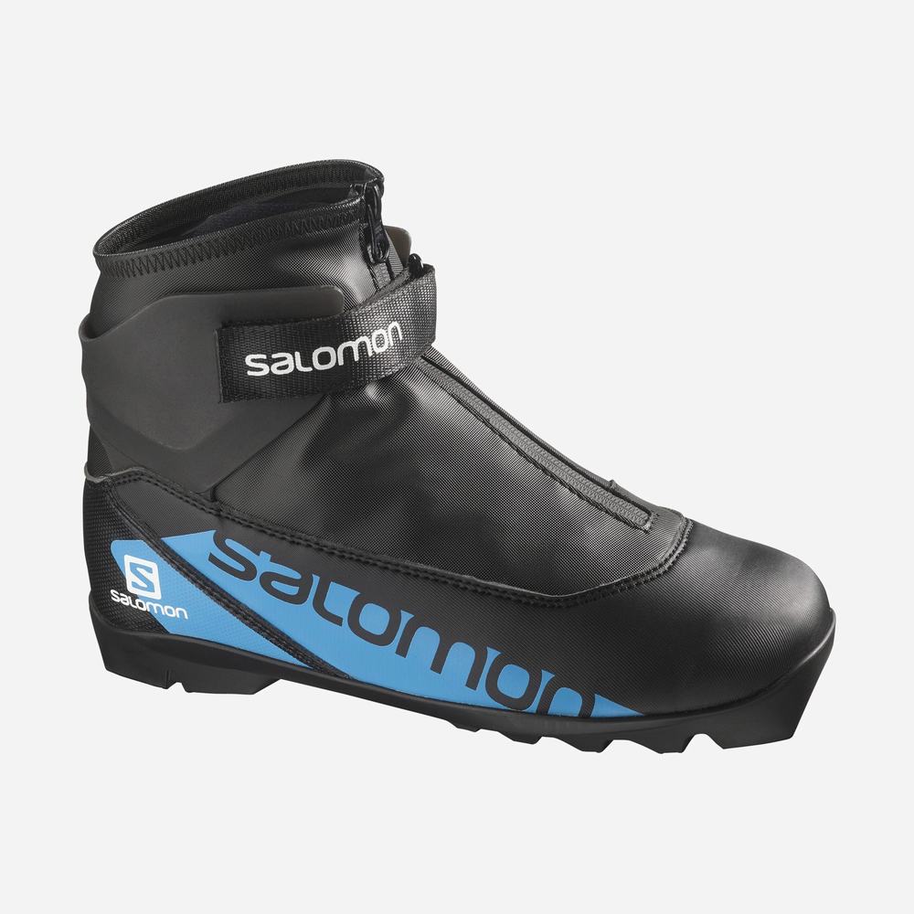 Kids' Salomon R/Combi Ski Boots Black/Blue | NZ-5613728
