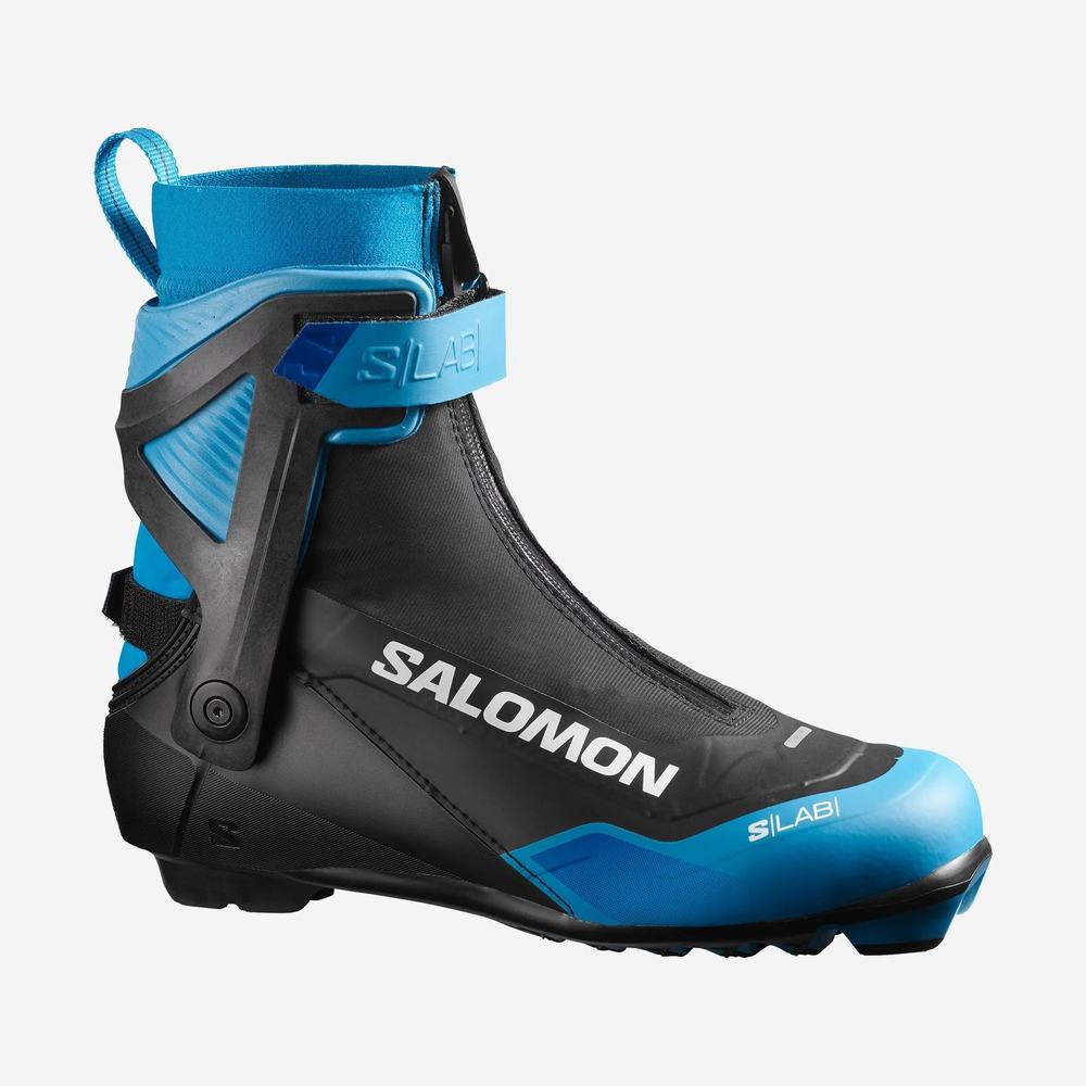 Kids' Salomon S/Lab Skiathlon Cs Ski Boots Black/Blue | NZ-7426103