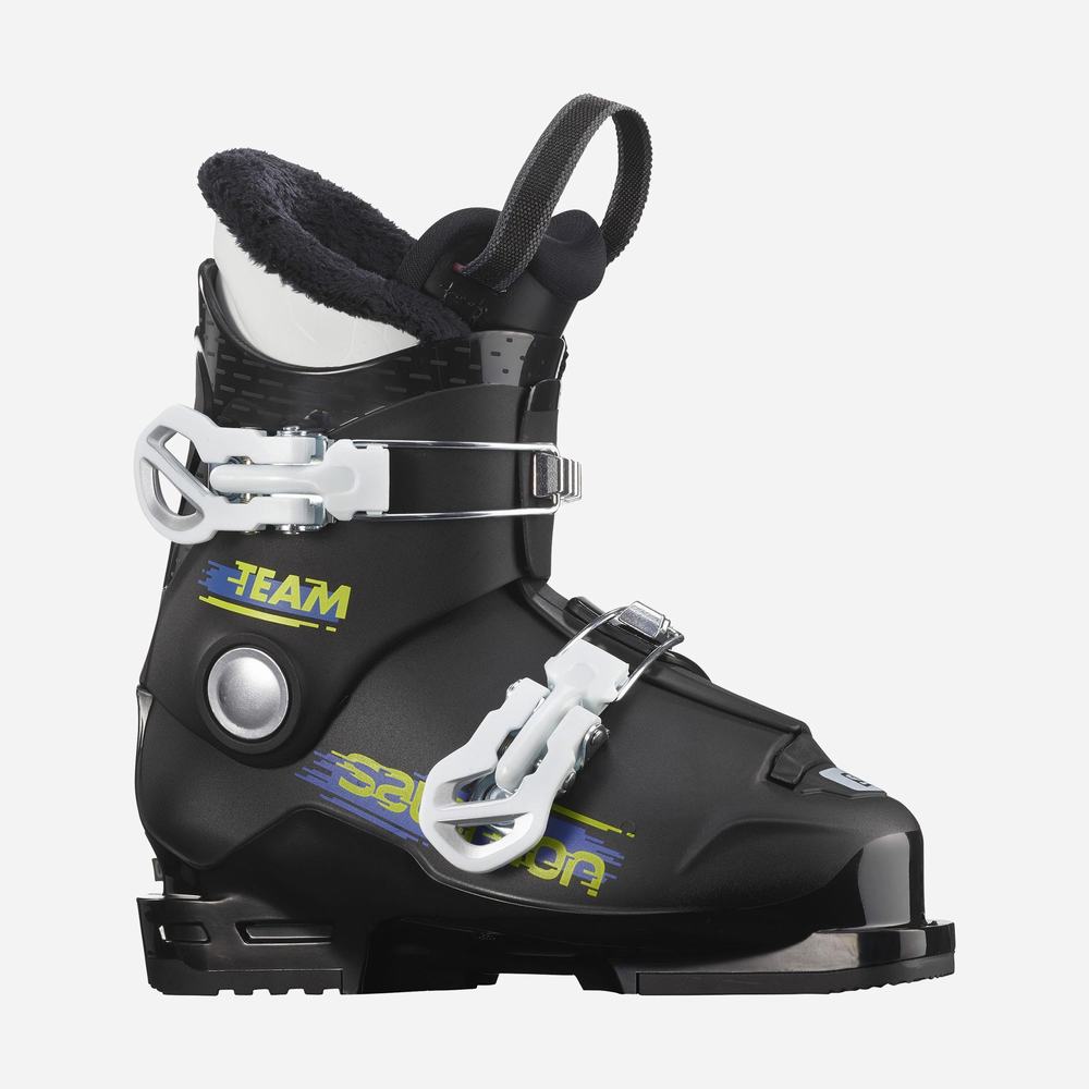 Kids' Salomon Team T2 Ski Boots Black/White | NZ-1457869