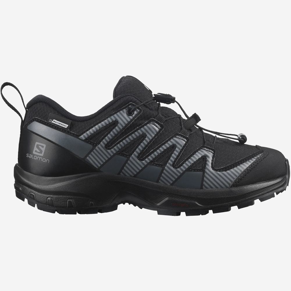 Kids' Salomon Xa Pro V8 Climasalomon™ Waterproof Hiking Shoes Black | NZ-0597361
