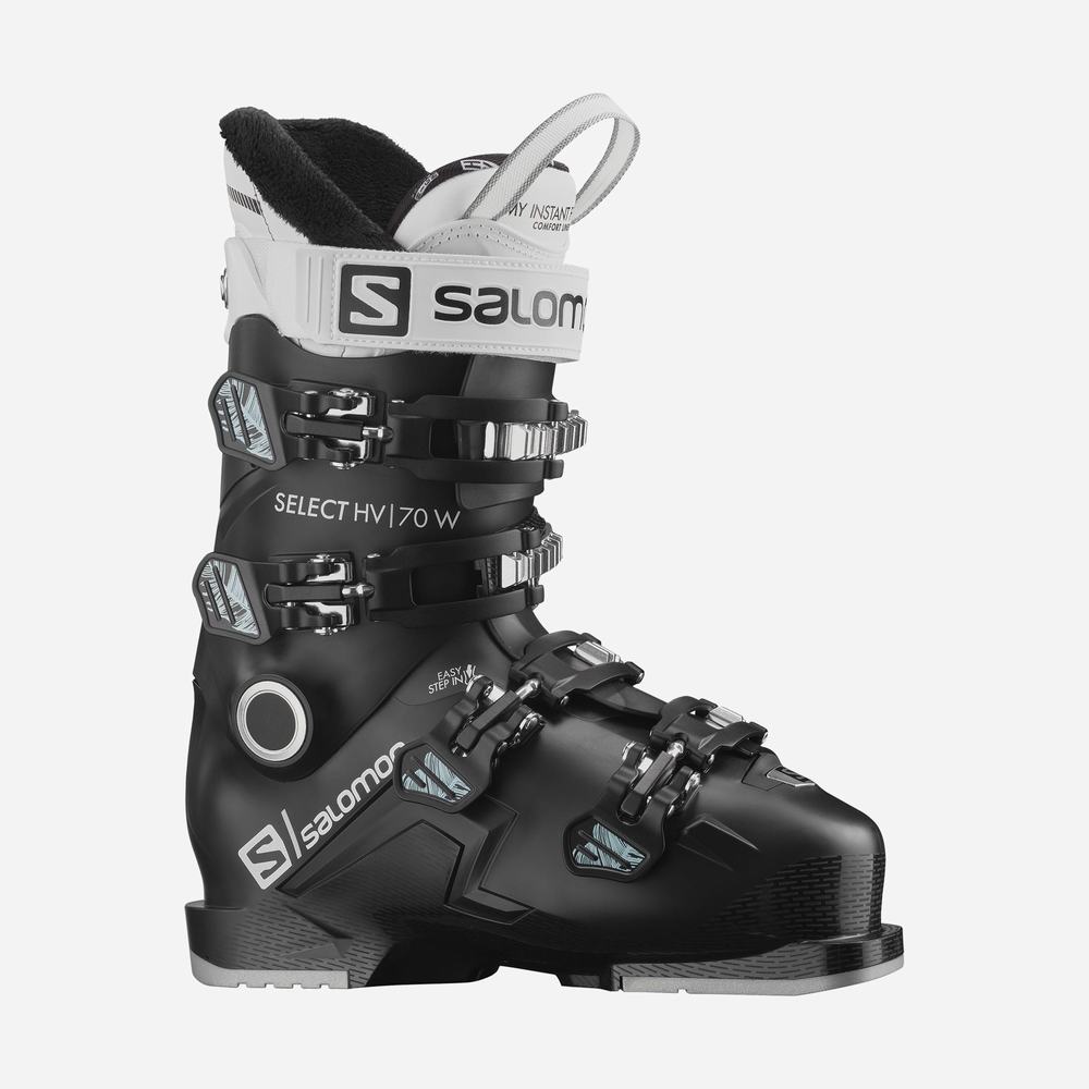 Women's Salomon Select Hv 70 Ski Boots Black/Blue | NZ-4729038