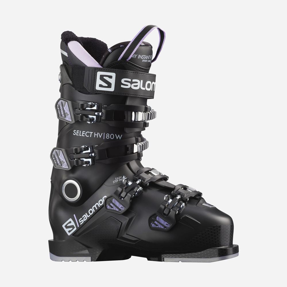 Women's Salomon Select Hv 80 Ski Boots Black/Lavender | NZ-3829760